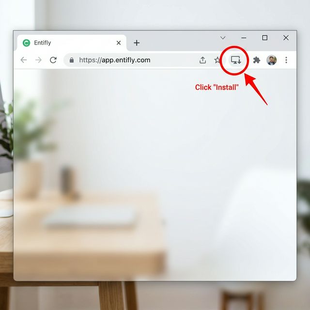 Chrome Desktop — Install icon in the address bar